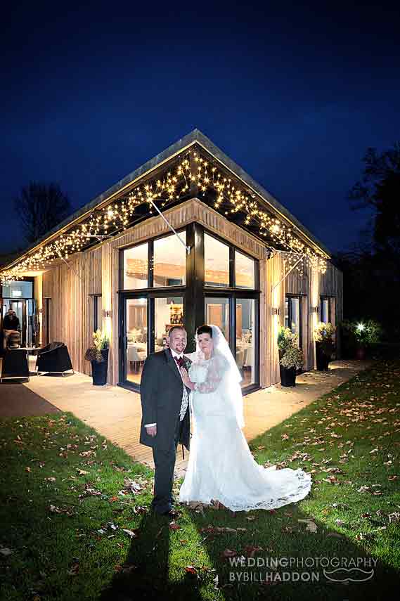 The Woodlands wedding at night time