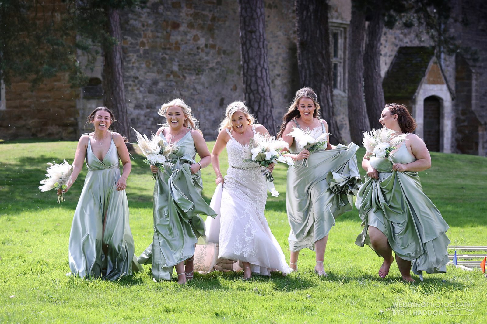 Brooksby Hall Bride and bridesmaids fun