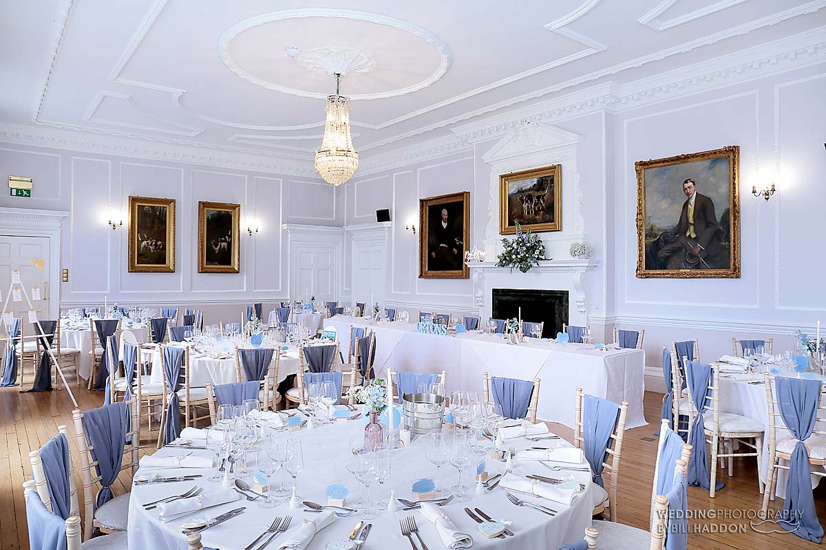 Brooksby Hall wedding breakfast set up